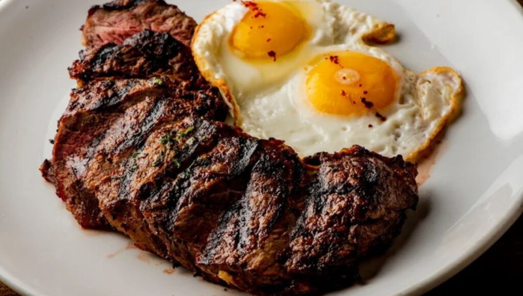 Steak breakfast meats